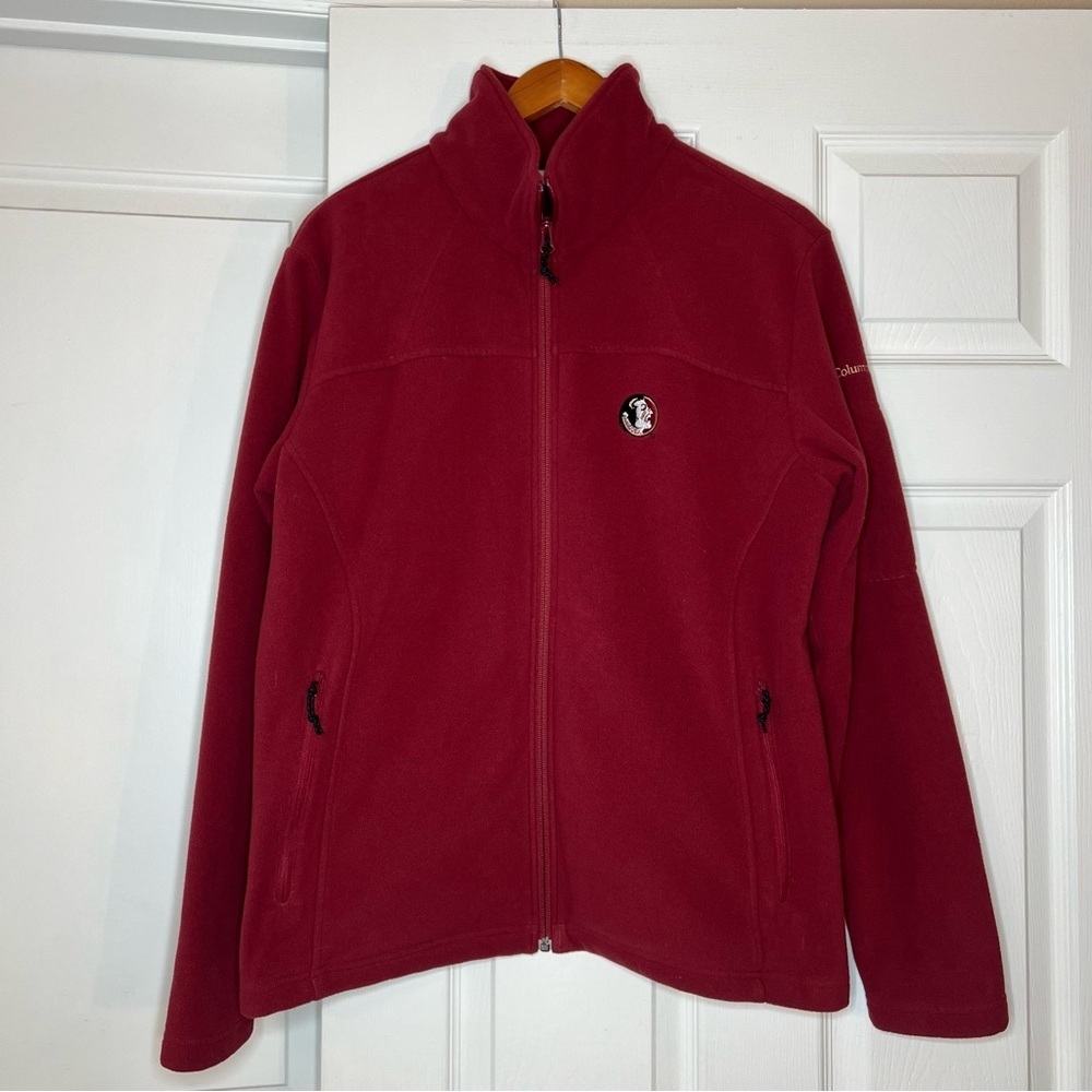 Florida State Seminoles Jacket Womens XL Maroon Columbia FSU Fleece Full Zip